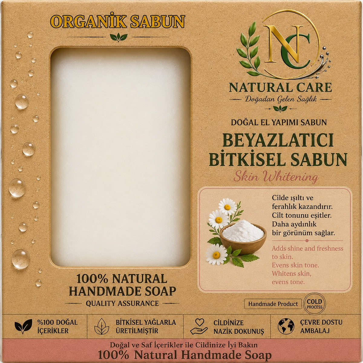 Beyazlatıcı Bitkisel Sabun – Natural Care